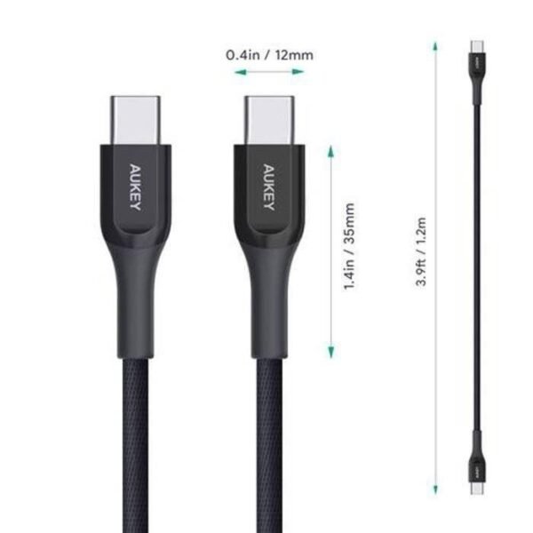 Aukey CB-AKC3 USB C to C 1.2m Kevlar Cable